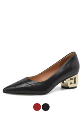 Bracho Women's Leather Office Pointed Toe Pumps